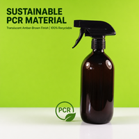 Bouteille en plastique de 500 ml avec pulvérisateur à gâchette pour le nettoyage domestique, l'entretien automobile, le nettoyant mousse pour pneus, le nettoyant pour salle de bain, cuisine et vitres