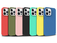 Coque de téléphone écologique en paille de blé biodégradable pour iPhone 15 Pro 13 Pro Max 12 14