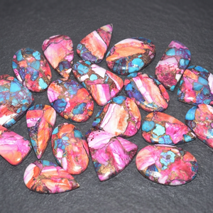 Lot en gros de pierres précieuses naturelles de haute qualité, turquoise cuivrée rose, taille marquise lisse, pour la fabrication de bijoux, 20x10mm - Product Image 1