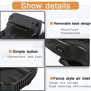 <b>Portable</b> Auto Car <b>Heater</b> 12V 150W <b>Electric</b> <b>Heater</b> Heating Fan Windshield 360 Degree Dryer Windshield Defogging Fan for RV - Product Image 3