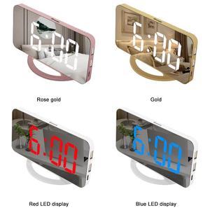 นาฬิกาปลุกแบบกระจก LED แสดงเวลา พร้อมเครื่องสั่นเตือนข้างเตียง นาฬิกาดิจิตอลแบบกระจกสั่นสะเทือน สำหรับคนนอนหลับลึก - Product Image 6