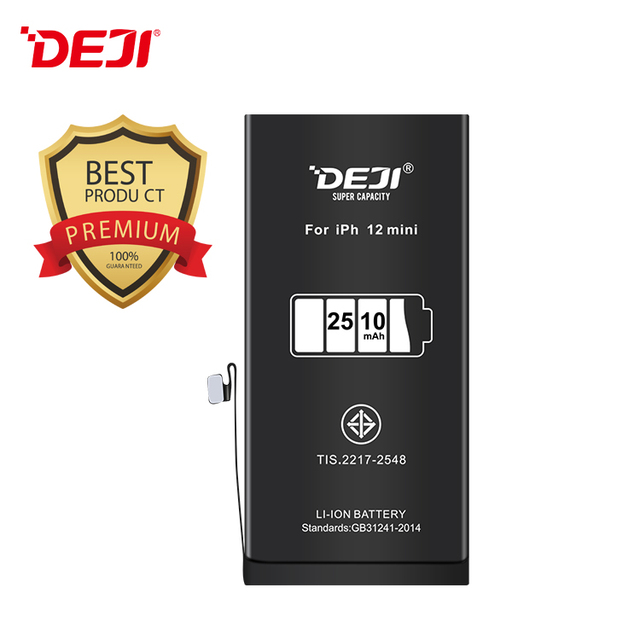 DEJI Factory OEM 2510mAh High Capacity Mobile Battery for iPhone 12 Mini Wholesale Price KC TIS RoHS CE FCC TUV