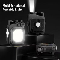 TAIKOO alliage d'aluminium COB Rechargeable porte-clés lampe de poche multi-fonction Portable Mini lampe de travail