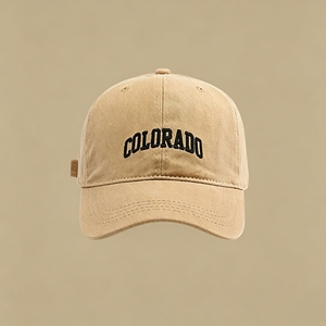 Embroidered Letter Baseball Cap - Vintage Washed Adjustable Casual Dad <b>Hat</b> - Product Image 6