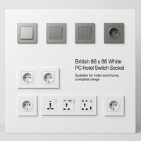 Enchufe de Pared Schuko Europeo con Puertos USB-C y USB-A, Panel de PC Ignífugo, 16A 250V, Estándar Europeo Industrial