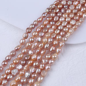 Perlas de Agua Dulce Naturales de Zhuji de 8-9 mm, Perlas Barrocas Sueltas Semiterminadas con Doble Cara Brillante para DIY, Venta al por Mayor - Product Image 4