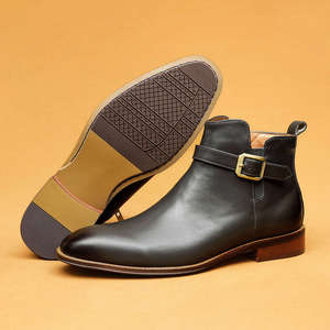 Winter Men's Leather 2026 New Style Pointed-Toe British Business Formal High-Top White Leather <b>Shoes</b> - Product Image 3