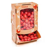 Boîte de présentation en carton ondulé personnalisée avec logo imprimé pour fruits et tomates, emballage en papier, alimentation par gravité, boîte cadeau