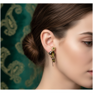Peridot Stone Auricle Earring <b>Ear</b> <b>Cuff</b> Earring Turkish Handmade Wholesale 925 Sterling <b>Silver</b> Jewelry - Product Image 3