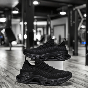 Zapatillas Deportivas Ligeras y Transpirables para Hombre, Parte Superior de Tela Tejida, Cierre con Cordones, Suelas Duraderas Antideslizantes de PVC, Talla Extra Grande, Estilo Casual - Product Image 3
