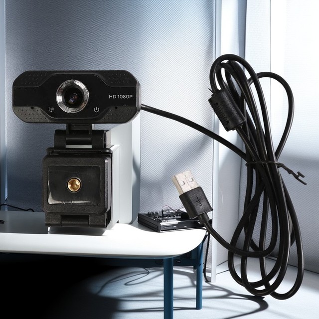 Compact High Definition Camera with Built-in Microphone and WiFi for Remote Work Web Meetings and Distance Learning