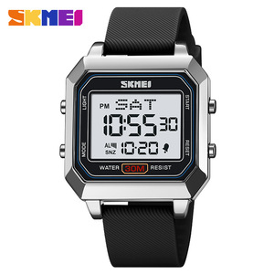 Skmei Men's <b>Digital</b> Watch 30M Water Resistant Silicone Strap Alarm <b>Clock</b> Sports Outdoor Watch - Product Image 5