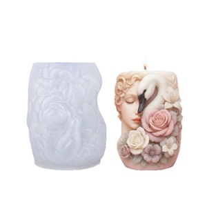 Molde de Silicona para Velas Aromáticas TangChu Swan Girl, para Velas Perfumadas de Colección, Decoración de Hogar de Lujo y Exhibición Artística - Product Image 5