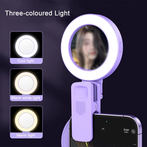 Fill-in Light Makeup Mirror Beautification Self-timer <b>Lamp</b> Fill Light LED Super Wide-angle Foldable Desktop High Quality Mirror - Product Image 3