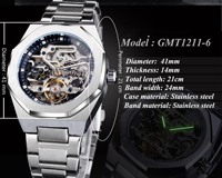 Montre Homme Bracelet Grande Marque Étanche Design Tendance Lumineuse Reloj Hombre Squelette Tourbillon Mécanique Iced Out