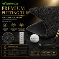 Césped Artificial para Putting Green de 15 mm, Sin Plomo, No Tóxico, Suave, de Alta Densidad y Ecológico, para Uso en Interiores y Exteriores