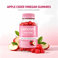 Gummies de vinaigre de cidre de pomme véganes personnalisées OEM ODM 1000mg avec vitamines B, sans OGM, sans gluten, complément alimentaire