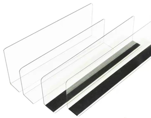 Rak <span class=keywords><strong>Display</strong></span> Akrilik Transparan Kuat Tahan Lama Satu Sisi Multi-Rak Pembagi Rak Bahan Metalik Pengatur Pakaian Supermarket - Product Image 1