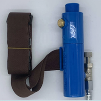 Casque de sablage bleu avec filtre à air intégré et thermostat – Casque de sécurité pour sablage