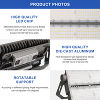 Projecteurs LED d'extérieur en aluminium, étanches, 120 lm/W, 600W, 800W, 1000W, 2000W, avec driver MEANWELL, assemblés et détachables, pour usine et stade