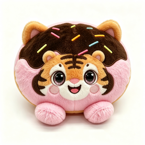 Peluche donut personnalisée, peluche donut tigre, peluche alimentaire, animal en peluche donut, peluche alimentaire Chonky - Product Image 1