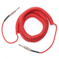 Produk Laris Manis OEM Kabel Audio Video Ekspansiabel Adaptor Gitar Colokan Sudut Kanan TS Mono Warna-warni