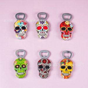 Halloween <b>Skull</b> Fridge Magnets Resin Magnetic Stickers <b>Decorative</b> Gift For Home Kitchen <b>Decoration</b> - Product Image 3