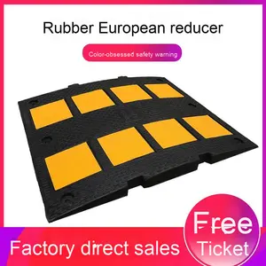Tope de velocidad de goma <span class=keywords><strong>Europeo</strong></span> 60cm X 90cm de espesor pendiente de carretera cinturón amortiguador de coche Placa de límite de velocidad joroba de velocidad - Product Image 5