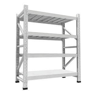 رف تخزين للمستودعات، رف متعدد الطبقات، رف عرض، رف مستودعات شديد التحمل، بالجملة، رف حديدي لغرفة التخزين المنزلية - Product Image 3