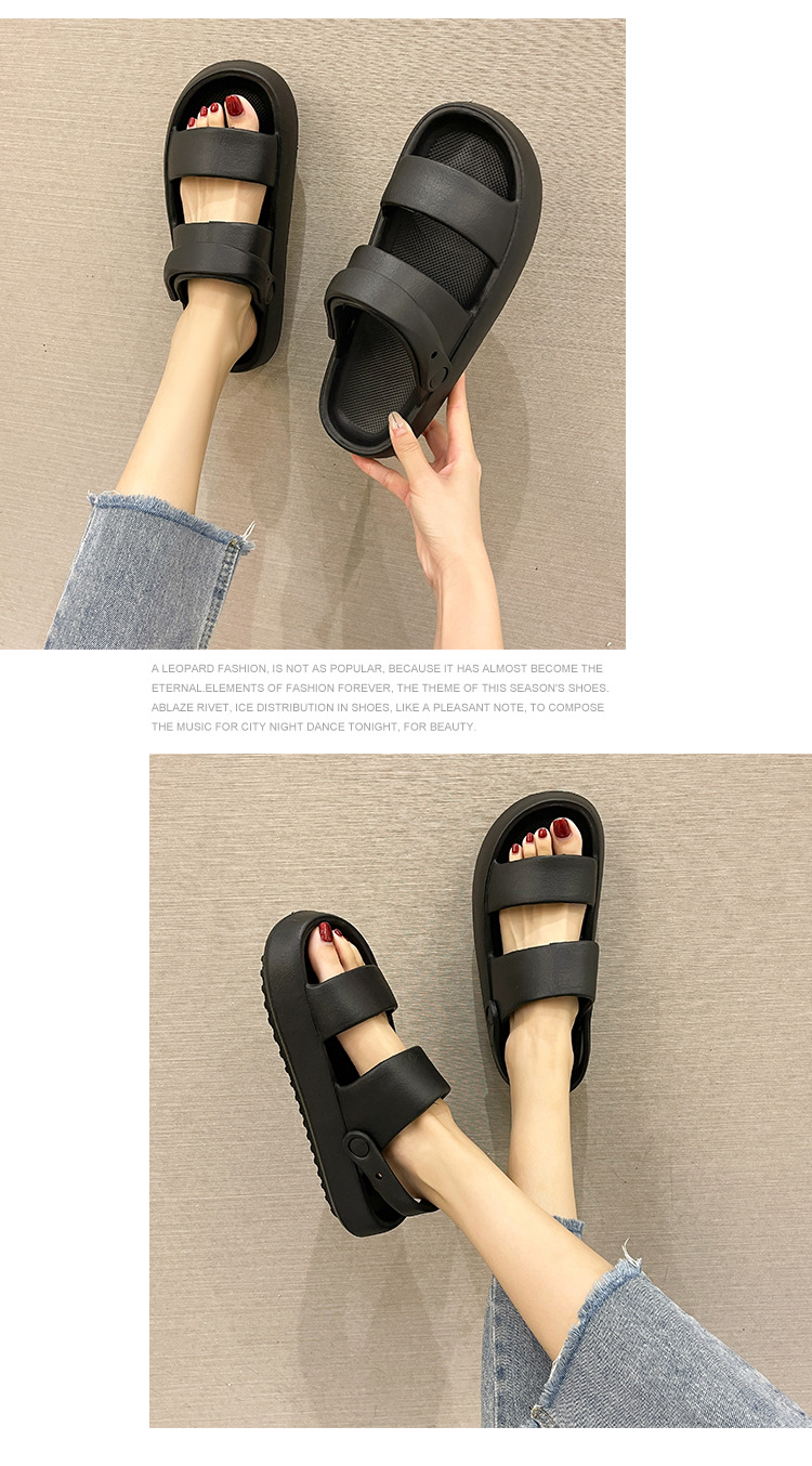 Platform Slides Slippers Home Sandals EVA Summer Men Women Casual Beach Shoes