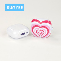 Coque de protection pour Airpods 4 en PC enduit, brillant ou mat, personnalisable par sublimation, vente en gros usine Sunyee