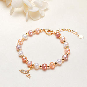 Bracelet en perles d'eau douce véritables de 5 mm fait à la main, bijoux de montagne et de lac de Zhuji, charme de mode haut de gamme pour femmes, vente en gros - Product Image 2