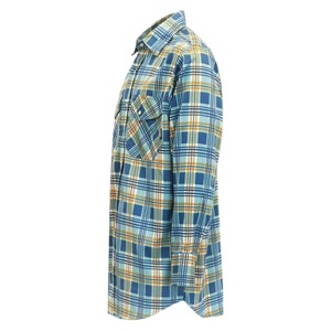 Chemises de travail ignifuges en sergé de coton 6,5 oz à carreaux certifiées NFPA 2112 pour protection contre les arcs électriques – Vente en gros - Product Image 3