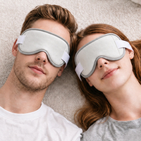 Masque oculaire chauffant en soie tendance avec contrôle de la température et de la minuterie, rechargeable par USB, pour les yeux secs, unisexe