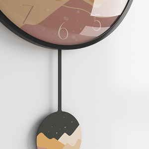 Đồng Hồ Treo Tường Hiện Đại Bằng Kim Loại Phong Cảnh Giá Nhà Máy Con Lắc Cho Phòng Ngủ Phòng Khách Nhà Bếp Gia Đình Văn Phòng - Product Image 6