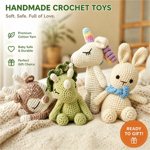Bambole e <span class=keywords><strong>Animali</strong></span> <span class=keywords><strong>Amigurumi</strong></span> all'Uncinetto in Cotone Fatti a Mano per Neonati - Ordina Subito! - Product Image 1
