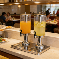 Distributeur de jus à double réservoir, distributeur de boissons chaudes et froides électrique pour restaurant, hôtel, buffet