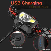 Brightenlux Fabricant Tête Torche Lumière Rechargeable Cob Tête Lampe De Poche Led Camping Lampe Frontale Capteur De Mouvement Lampe Frontale
