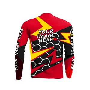 Custom Wholesale Men's MTB Motocross Long Sleeve Mountain Bike Racing Suit Best Riding Downhill Off-Road Cycling Jersey Supplier