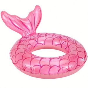 Flying Thickening <b>Inflating</b> Fish Tail Swimming Ring Net Child <b>Large</b> Mermaid Armpit Ring - Product Image 4