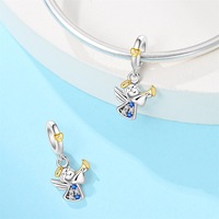 PANBUEATY 925 bijoux en argent pendentifs fins breloques Bracelet perlé collier accessoires ailes d'ange arbre de vie cadeau pour Zircon