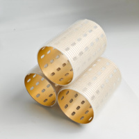 Rouleaux à cheveux en métal à noyau en aluminium, crème blanc, avec bande auto-agrippante, 50*90mm et 60*90mm, LTJFT
