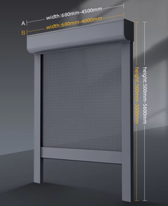 Stores extérieurs éclectiques en tissu polyester avec lamelles en aluminium, imperméables et durables pour <span class=keywords><strong>garage</strong></span> et patio - Product Image 3