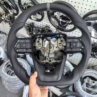 Volant en cuir et fibre de carbone GR Sport pour Toyota Land Cruiser LC200 LC300 Hilux Revo Rocco Fortuner Camry Alphard ANH20