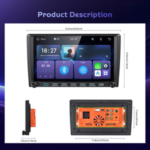 Estéreo para Auto Podofo 2Din, Pantalla Táctil Incell <span class=keywords><strong>de</strong></span> 9 Pulgadas, Carplay/Android Auto Inalámbrico, FM/AM/RDS, Reproductor MP5 para Auto con Doble Perilla, <span class=keywords><strong>YouTube</strong></span> Video, ODM - Product Image 4