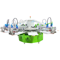 Máquina de Serigrafía Automática DGRUIDA de 8 Colores y 12 Estaciones Tipo Pulpo para Camisetas y Prendas
