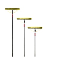 Perche télescopique en fibre de carbone personnalisée de 4 à 72 pieds avec brosse pour le nettoyage des fenêtres et des panneaux solaires