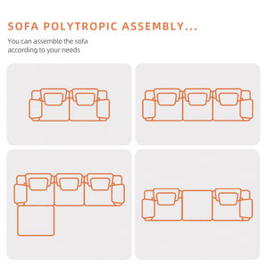 Sofá Seccional Sofaloud Estilo Francés Crema con Tela de Lino Comprimida al Vacío, Diseño Chino de Líneas Rectas para Sala de Estar - Product Image 5