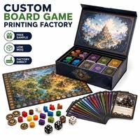 Jeu de société personnalisé à succès, cartes imprimées OEM, plateau de jeu pliable, pièces de jeu, jetons personnalisés, dés, miniatures en plastique, vente en gros