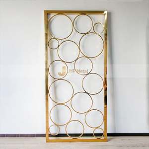 Paravent décoratif translucide en acier inoxydable, étanche, design mobile, personnalisable, durable pour les hôtels - Product Image 1